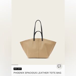 Tan and Black Tote Bag